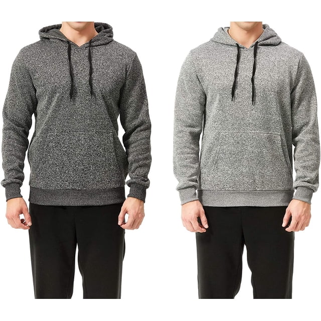 2-Pack Men’s Fleece Hoodies, Pullover Sweatshirt Hoodie