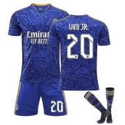 Vinicius Junior #20 Jersey Away 2022-2023 New Season Madrid Soccer T-shirts Jersey Set
