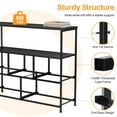 thumbnail image 4 of Atilioo 5 Drawer Dresser, Fabric Storage Chest with TV Stand, Open Shelf, Adjustable Feet, Bedroom or Living Room, Black, 4 of 11
