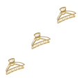 thumbnail image 3 of maskred Pinces de Mode Grand Style Simple à Portée de Main Style Simple Robuste Exquis Accessoires Barrettes pour Femmes KC Or/arc 3Set, 3 of 6