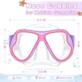 thumbnail image 4 of Gafas de natación Freela Kids con cubierta nasal para niños de 3 a 14 años, color morado, 4 of 7