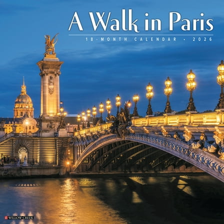 A Walk in Paris 2026 Wall Calendar, (Paperback)