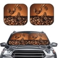thumbnail image 2 of Naloa Coffee Beans Print 2-Piece Windshield Sunshade,Foldable Car Front Window Sun Shades,for Most Sedans SUV Truck-Medium, 2 of 6