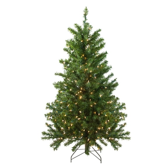 Northlight Pre-Lit Canadian Pine Medium Artificial Christmas Tree - 4' - Clear Lights