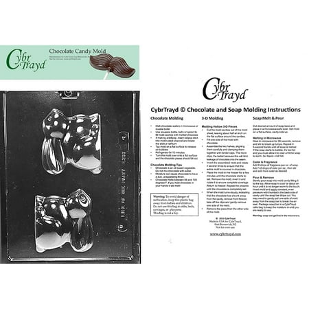 Chubby Bunny Tea - 3D Chubby Bunny Chocolate Candy Mold with Exclusive Cybrtrayd Copyrighted Molding Instructions