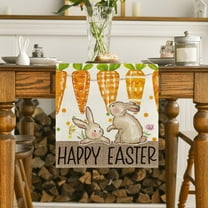 Matoen Spring Summer Easter Tablecloth Rectangle Table Cloths 70.8x13Inch Watercolor Buffalo Check Plaid Table Cover Spill Proof Table Covers for Kitchen Party Dinner Tabletop Decoration