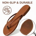thumbnail image 4 of BERANMEY Woven Flip Flops for Women Casual Round Toe Lightweight Thong Sandals Perfect Beach & Everyday Wear Womens Flip Flops, 4 of 8