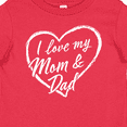 thumbnail image 4 of Inktastic I Love My Mom and Dad in White Chalk Heart Boys or Girls Baby T-Shirt, 4 of 5