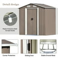 thumbnail image 6 of Outdoor Storage Sheds, 6X4 FT Garden Shed, Lockable Door Weatherproof, Garden Tool House Cabinet for Backyard Patio Lawn Brown with Shelf, 6 of 8