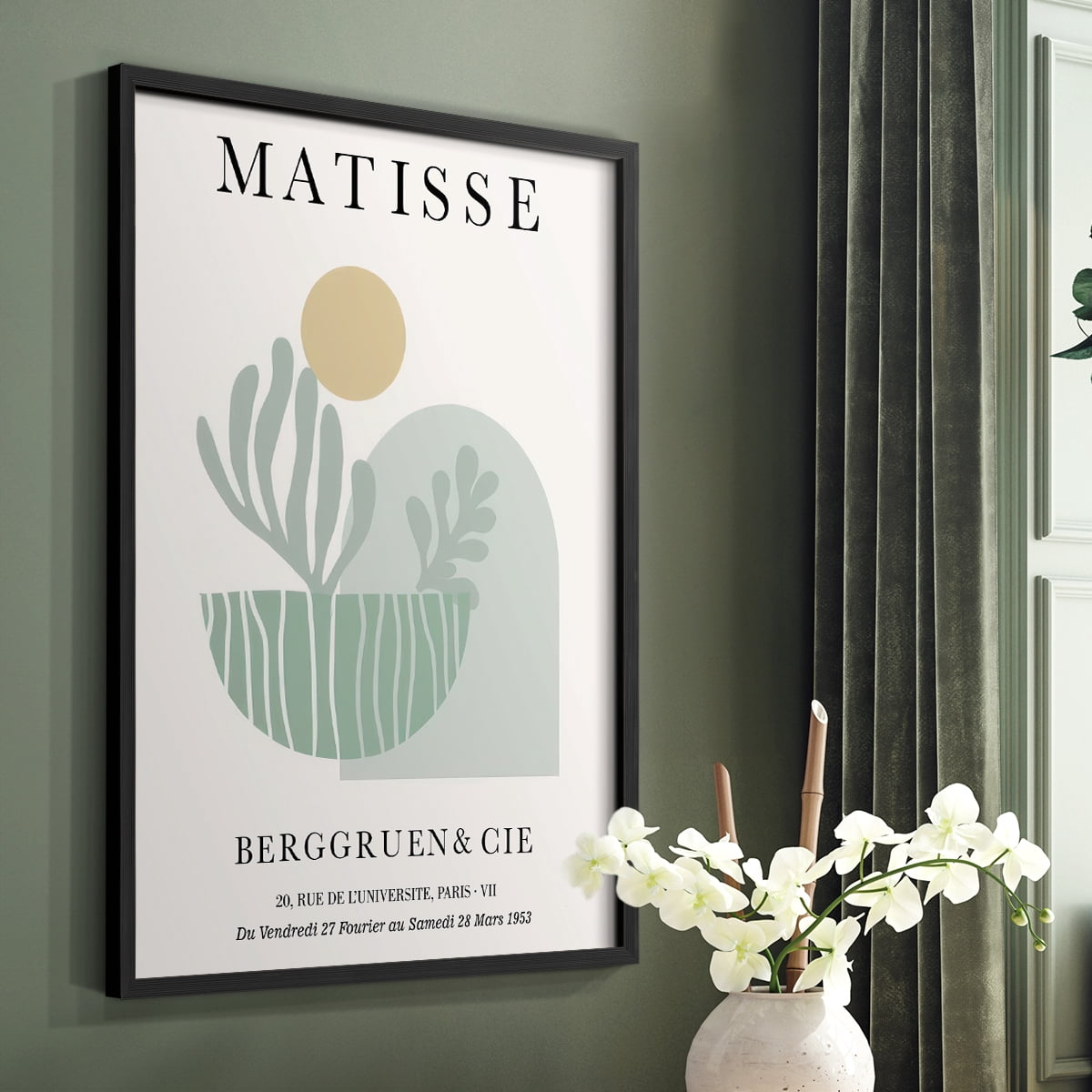 Matisse CLXXXII Framed Print in Black Solid Wood 8 x 10 Framed Print