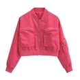 thumbnail image 1 of LOVZFMLL Jackets for Women's Border European And Street Fashion Solid Color Jacket Coat Baseball Coat, 1 of 5