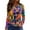 Orange #009, variant on Mardi Gras Shirts for Women Carnival Sparkly Crew Neck T Shirts Mask Print Long Sleeve Purple Graphic Tee Army Green 3XL