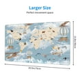 thumbnail image 3 of Kdxio Animals Travel World Map Print Large Gaming Mouse Pad,Non-Slip Base,Water Resist Keyboard Pad for Gamer,Office & Home,29.5 x 15.8 in, 3 of 9