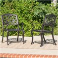 thumbnail image 2 of Copper Cast Aluminum Patio Dining Chairs, Set of 2, with Cloud-Like Back Design, Rust-Resistant Outdoor Seating, 2 of 10