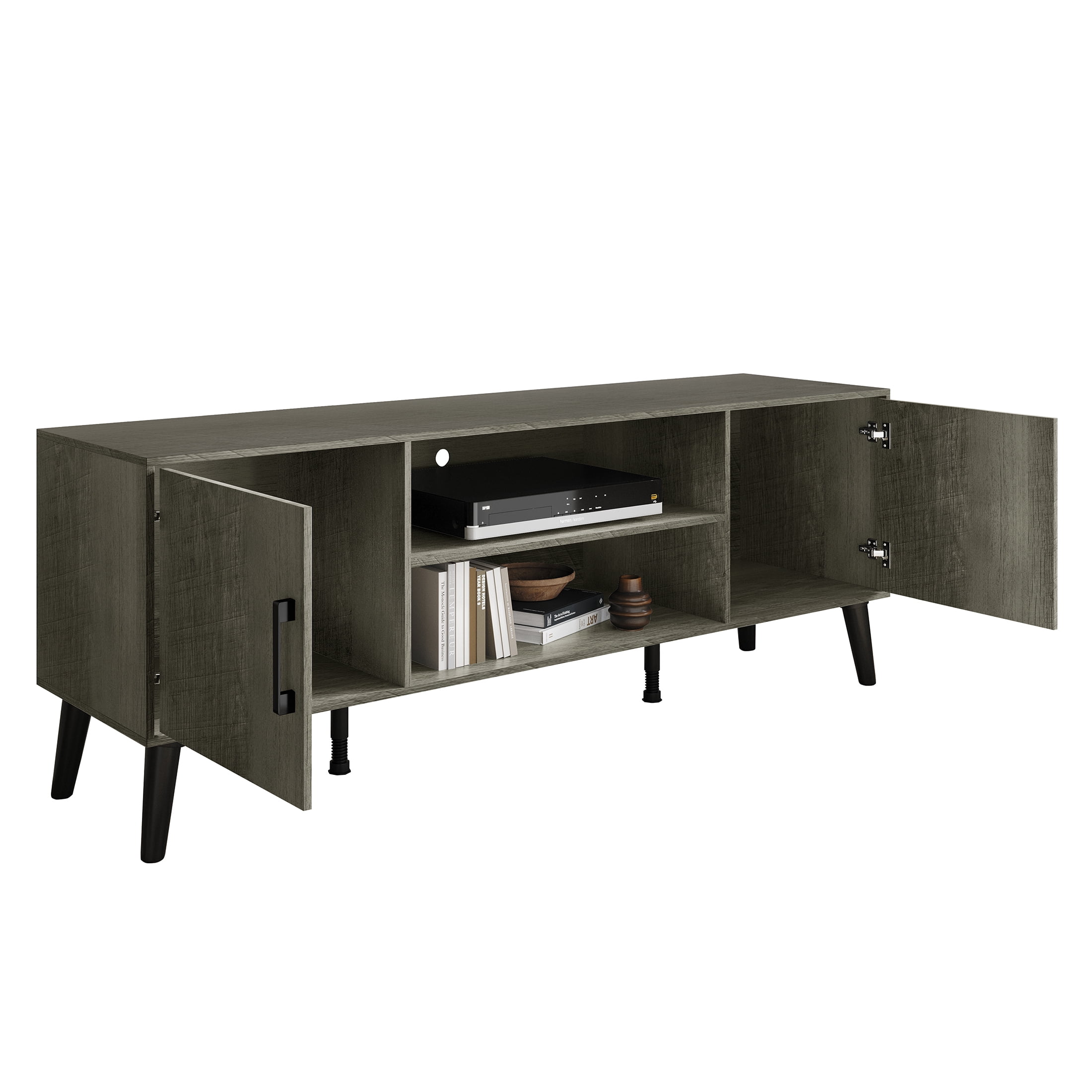 Castle Place Timeless TV Stand Console for TVs up to 65", Grey