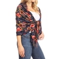 thumbnail image 4 of Sakkas Oria Women's Soft Lightweight Colorful Printed Shawl Scarf Wrap Stole - Floral 2 - One Size Regular, 4 of 7