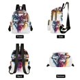 thumbnail image 2 of JIALIOU Mini Backpack Purse for Women Quilted Casual Daypack Small Travel Shoulder Bag, Blue Orange Purple Wolf Faces, 2 of 7