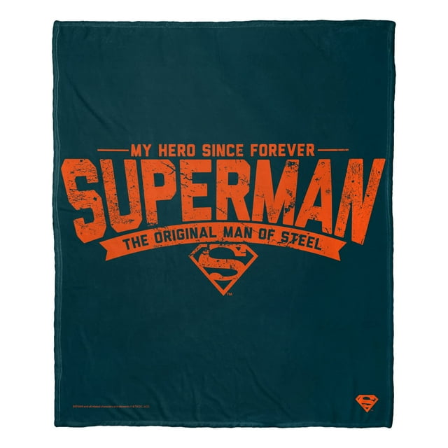 Northwest Dc - Manta De Tacto De Seda Superman De 50 "X 60" Papá De Acero