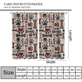thumbnail image 3 of Dog Paw Print Curtains, Cartoon Dog Paw and Bones Window Treatment Thermal Insulated Curtain for Kids Living Room Bedroom 2 Panels Set, 52x84 inch, 3 of 7