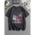 thumbnail image 4 of Camiseta de hombre con estampado de anime de dibujos animados de Rock & Roll, ¡perfecta para atuendos de verano!, 4 of 4