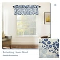 thumbnail image 6 of DriftAway Linen Textured Curtain Valances for Windows Bathroom Bedroom Living Room Kitchen Windows Basement Blinds Rod Pocket Semi Sheer 52"x14" Plus 1.75 Inches Header 1 Panel Julia Navy, 6 of 8
