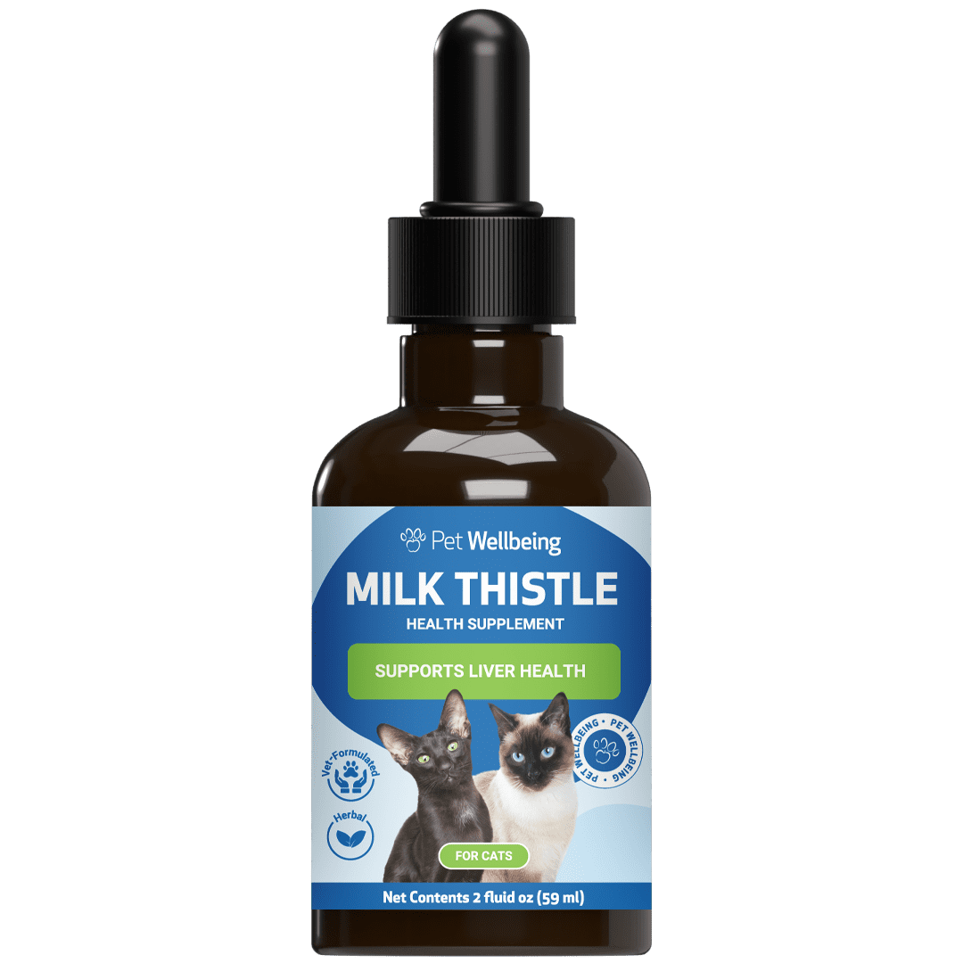 Pet Wellbeing Natural Cat Liver Disease Support - Milk Thistle 2oz (59ml)