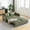 Green, variant on 64.5 Inch Sleeper Sofa Bed 3-In-1 Adjustable Sleeper with Pullout Bed 2 Pillows and Side Pockets Soft Corduroy Convertible Sleeper Sofa Bed for Living Room Bedroom Apartment Office (Black)