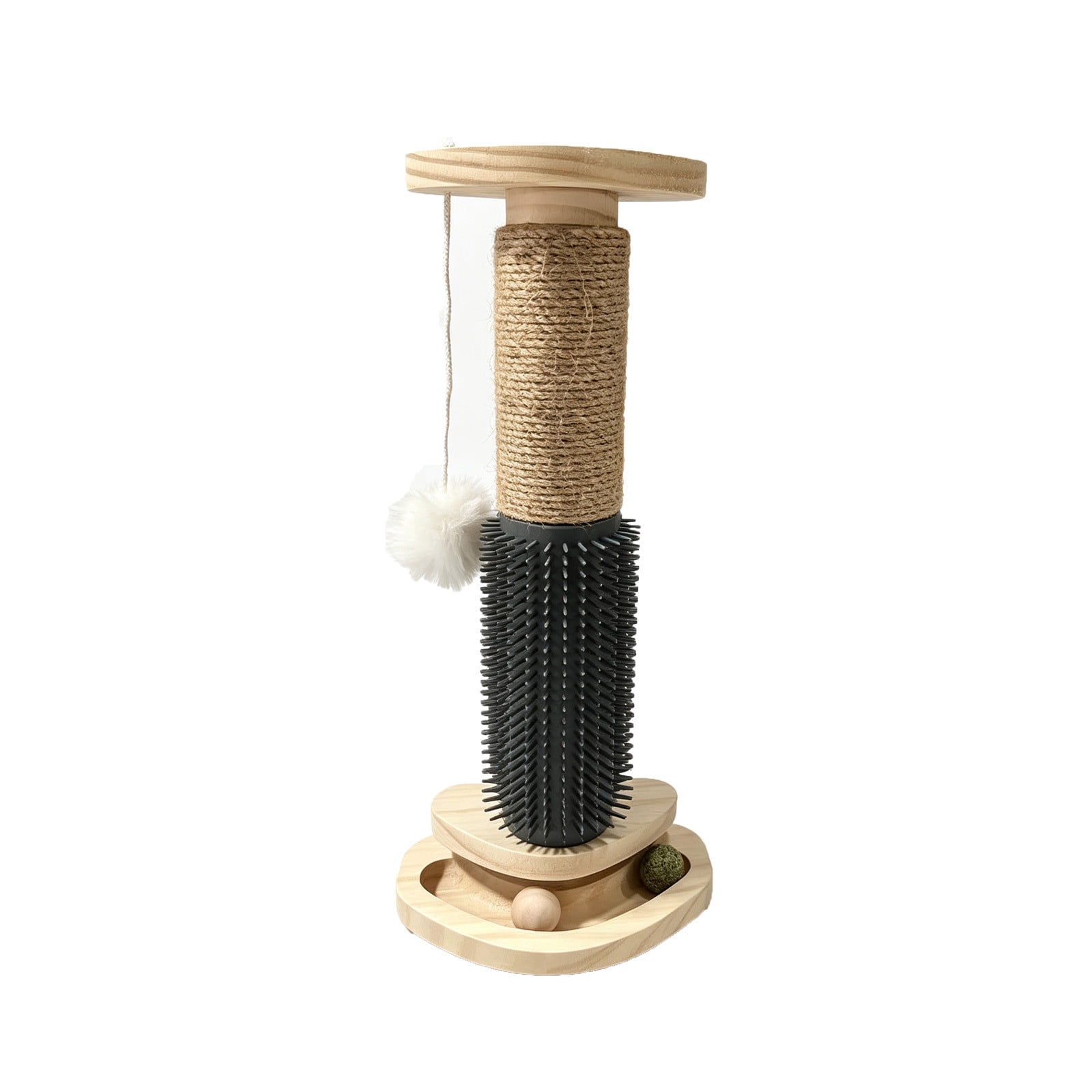 Sisal Scratching Post for Cats with Toy Ball Cat Claw Care Stand for Cage Use Ideal for Scratching Stretching and Exercise Easy Installation Pet Accessory