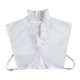 thumbnail image 1 of Cuello falso con volantes para mujer, elegante escote tipo chal, para faldas Blanco, 1 of 9