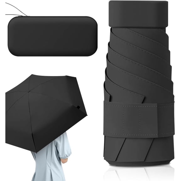 Portable Travel Umbrella, Compact for Sun & Rain, Lightweight