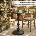 thumbnail image 4 of Outsunny Table de Patio Rond de 15,4 Pouces, Table d'Appoint Vintage pour l'Extérieur, Noir, 4 of 10