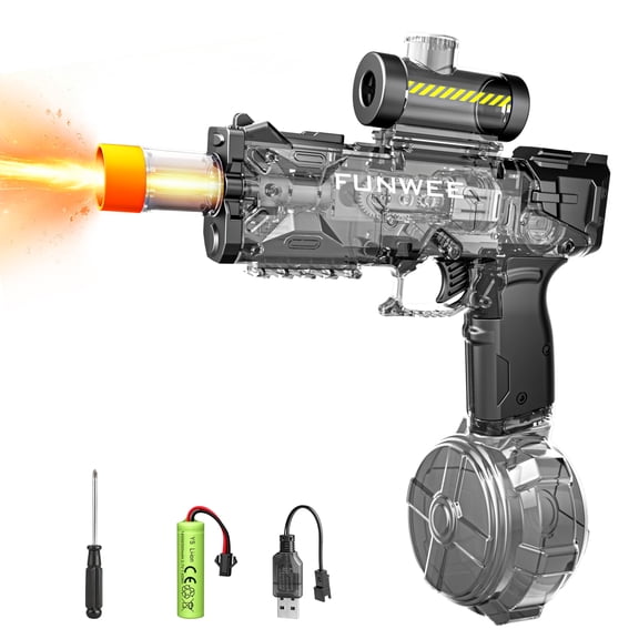 Pistola de agua eléctrica automática Funwee, 400 ml, largo alcance