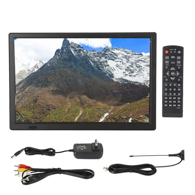 TV LED portátil de 16 pulgadas, 1080P, ATSC, pantalla ancha de alta sensibilidad, sintonizador Digital USB, entrada AV, salida, TV Digital, enchufe estadounidense de 100-240V