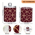 thumbnail image 5 of Yayeee 4 Pack Qtip Holder Bathroom Cotton Swab Canister with Lid Clear Dispenser Set, Red Circles, 5 of 6