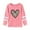 A, variant on Toddler Girl Long Sleeve Shirt Valentine Day Crew Neck T Shirt Heart Print Full Sleeve Thickened Fabric Warm Wear Girls Long Sleeve Shirt A 2 Years-3 Years
