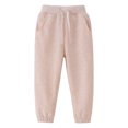 thumbnail image 2 of TZEWGL 3 Multi Packs Set Autumn Solid Elastic Waist Sweat Pants For Children Straight Bottoms Trousers For Girl size 3-4T, 2 of 4