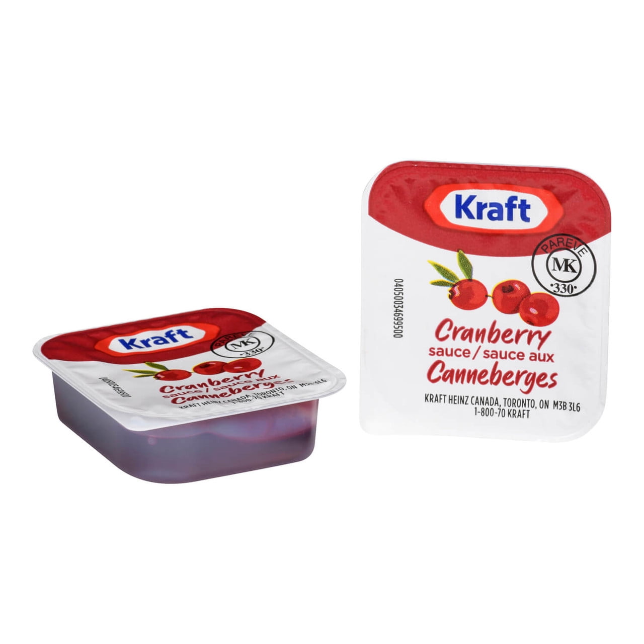 Kraft Cranberry Sauce Portion Pack, 16 ml / Unit, 200 Units / Case - Perfect for Individual Servings