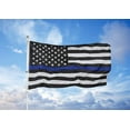 thumbnail image 5 of Thin Blue Line American Flag - 3x5 Blue Stripe American Matter Police Flags - USA Honoring Law Enforcement Officers Banner Flags Outdoor Indoor, 5 of 5