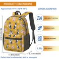 thumbnail image 3 of Boston Terrier and Rose Orange Pattern 17" Waterproof Oxford School Backpacks for Teens, S-Shape Padded Straps, for School, Travel, Hiking, Camping, 3 of 5