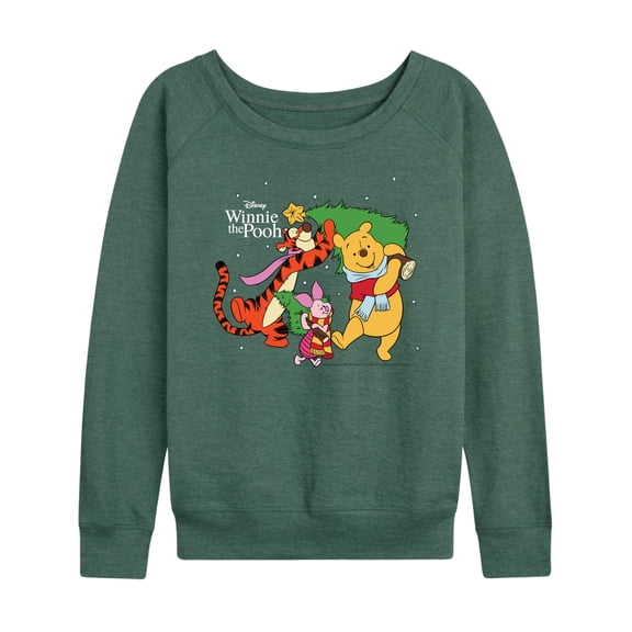 Winnie The Pooh - Christmas - Women's French Terry Long Sleeve Pullover
