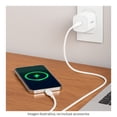 thumbnail image 2 of Combo Onn Cargador de Pared y Cable Tipo C a Tipo C 20W Power Delivery Blanco, 2 of 4