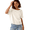 Beige, variant on Womens Summer Short Sleeve Knit Crochet Top Loose Fashion Crew Neck Pullover Sweater