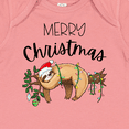 thumbnail image 4 of Inktastic Merry Christmas Cute Sloth with Santa Hat and Lights Boys or Girls Baby Bodysuit, 4 of 5