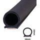 thumbnail image 3 of Tira de sellado para puerta de coche, 4 metros, sello de goma, tira de protección de puerta autoadhesiva, impermeable, en forma de D, 14mm x 12mm, 3 of 5