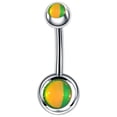 thumbnail image 1 of Hearth & Gear Belly Button Rings Stainless Steel Round Cubic Zirconia Stud Body Piercing Forbidden Body Jewelry Curved Barbell Belly Button Rings Pack ShinyJewelry Navel Long Belly Button Piercing, 1 of 5