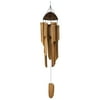 Woodstock Chimes Asli Arts Brown Bamboo 36 in. Half Coconut Wind Chime