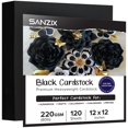 thumbnail image 1 of Cartulina Sanzix, 12 x 12, 220 g/m², 120 hojas, color negro, 1 of 7