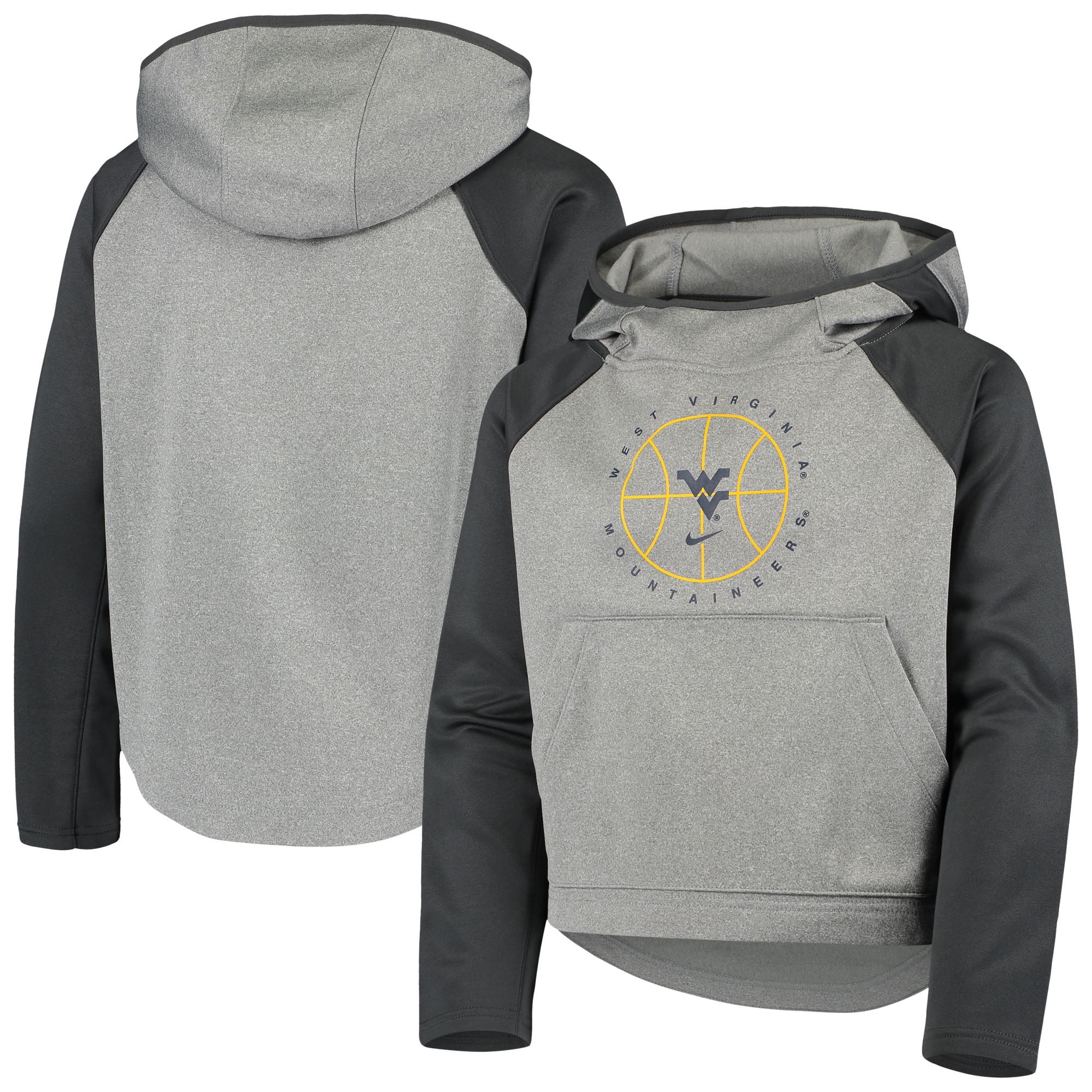 West Virginia Mountaineers Nike Youth Basketball Spotlight Raglan Performance Pullover Hoodie 