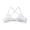 White, variant on Darzheoy Bras for Teen Girls Women Active Bra Beauty Back Bras Wrap Hollow Out Bra Bikini Underwear 34/75AB