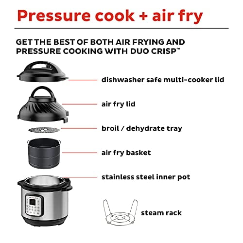 Instant Pot Duo Crisp Air Fryer Combo with Lid - Walmart.com